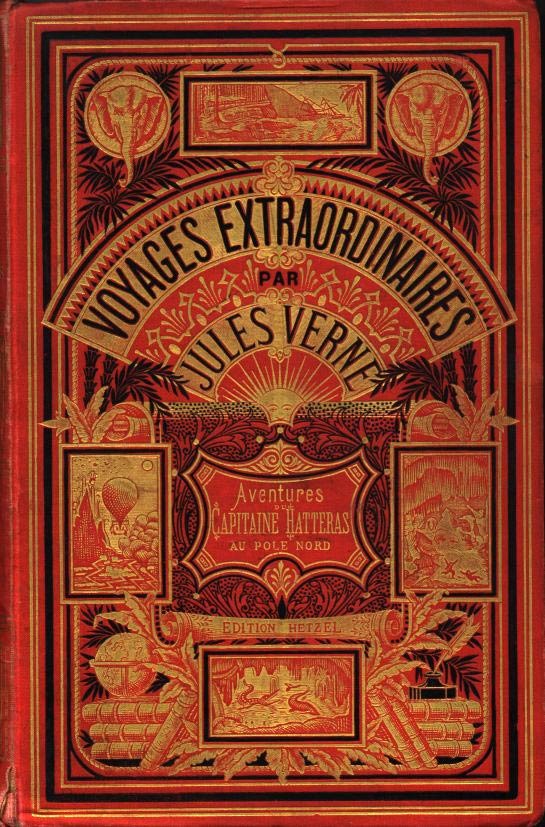Jules Verne Voyages Extraordinaires – Capitaine Hatteras Hetzel Binding 1860s