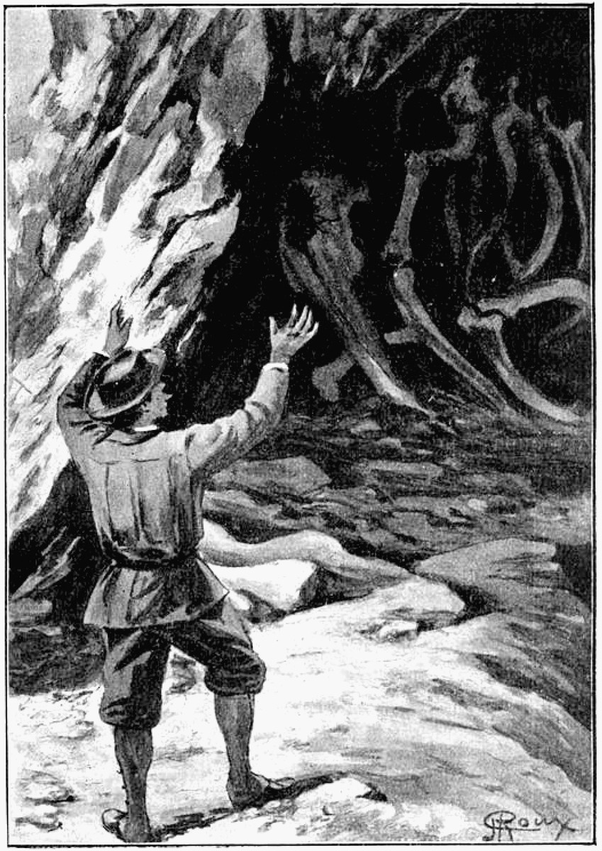 Gaston Roux: Explorer Confronts Alien Tentacled Cave Creatures, c.1900s