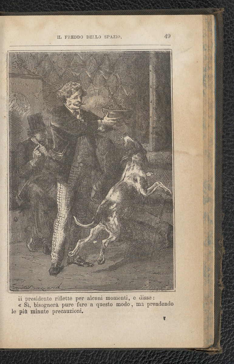 Il Freddo dello Spazio Victorian Book Illustration — Man with Dog, c.1880s
