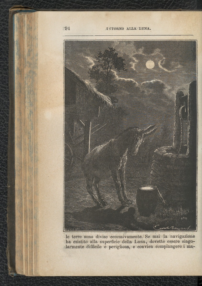 Donkey Howls at the Moon — Émile Bayard, Intorno alla Luna, Italian Edition
