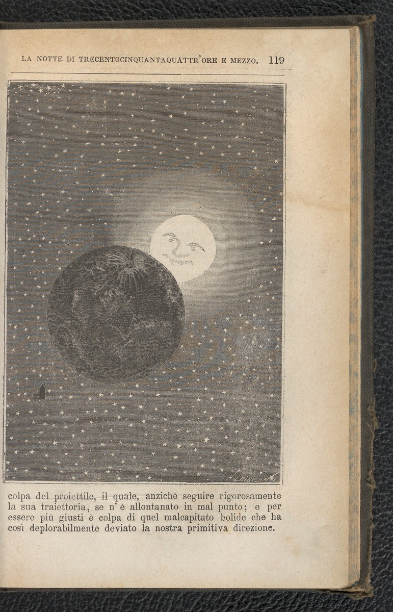 Jules Verne's Moon Voyage — Dark Side of the Moon, Italian Edition c.1870s
