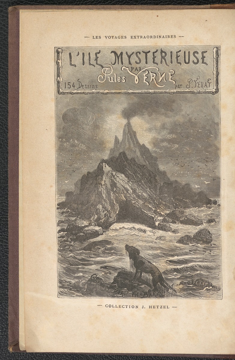 Jules Verne's Mysterious Island — Hetzel Frontispiece by Jules Férat, 1874