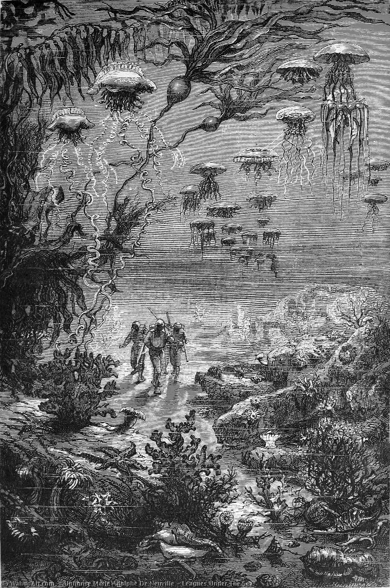 Alphonse de Neuville's Undersea Walk, 20,000 Leagues Under the Sea 1870