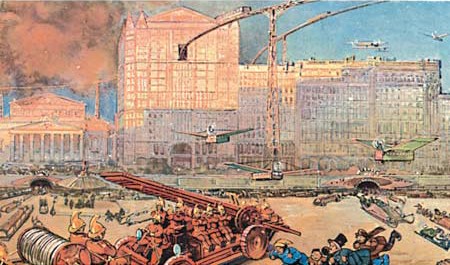 Soviet Retro-Futurist City of Tomorrow: Constructivist Urban Vision 1930s