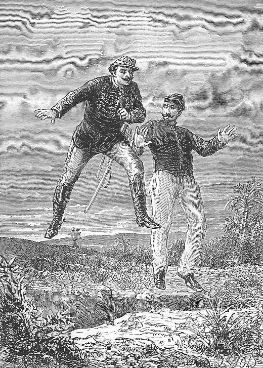Hector Servadac Defies Gravity — Jules Verne Victorian Engraving 1877