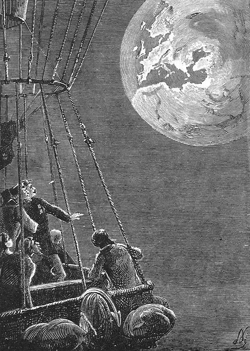 Hector Servadac Views Earth from Space — Jules Verne, 1877