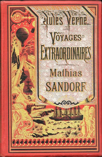 Jules Verne Mathias Sandorf Hetzel Voyages Extraordinaires Victorian Book Cover