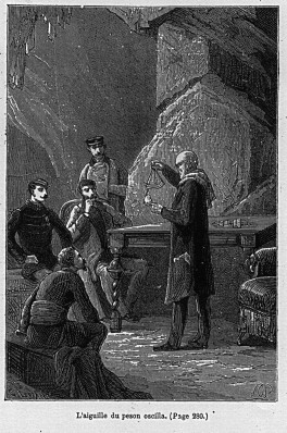 Compass Needle Oscillates: Jules Verne Mysterious Island Scene, 1870s