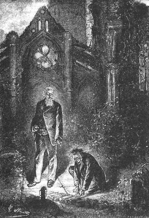 Léon Benett: The Carpathian Castle — Glowing Figure at Gothic Ruins