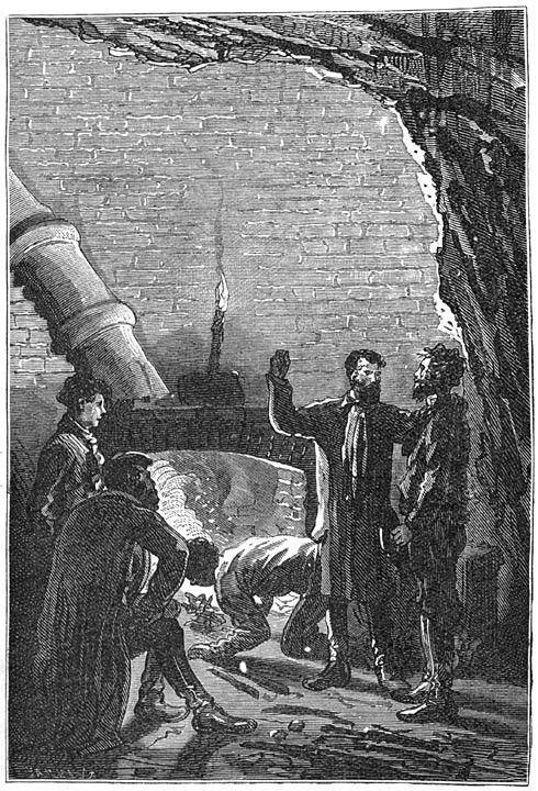 Jules Verne's Mysterious Island: Cannon Launch Preparation Scene, 1870s