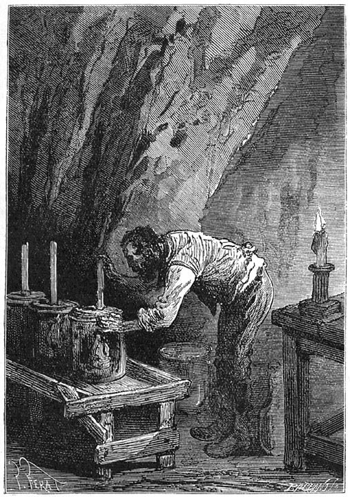 Jules Verne's Mysterious Island — Cyrus Harding's Cave Laboratory, 1875