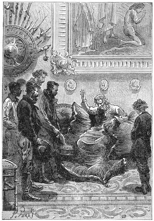 Jules Verne's Mysterious Island: Giant Cephalopod Attack, 1875 Hetzel Edition