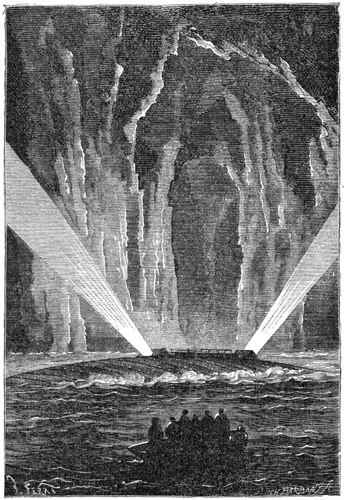 Jules Verne's Mysterious Island: Submarine Searchlights in Volcanic Cave