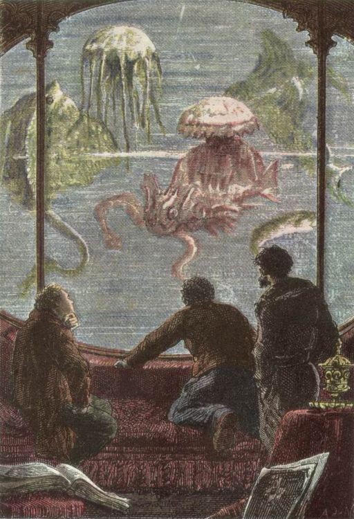 Édouard Riou's Nautilus Salon Sea Monsters, Verne's 20,000 Leagues 1870