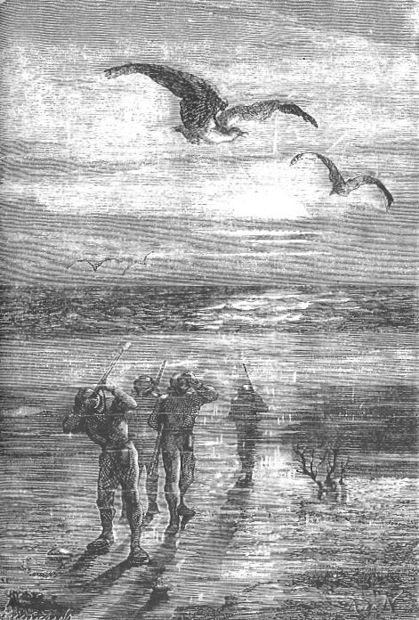 Neuville & Riou: Flooded Landscape with Figures, 20,000 Leagues Under the Sea