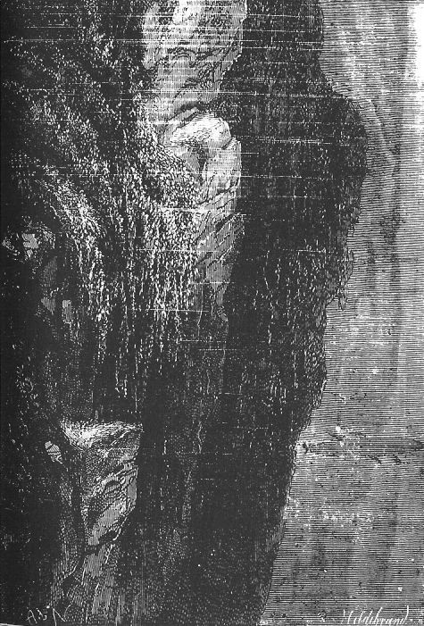 Brooding Figure in Shadow — Victorian Engraving, Likely Jules Verne Illustration