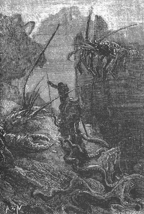 Twenty Thousand Leagues Under the Sea – Neuville & Riou Engraving, 1871