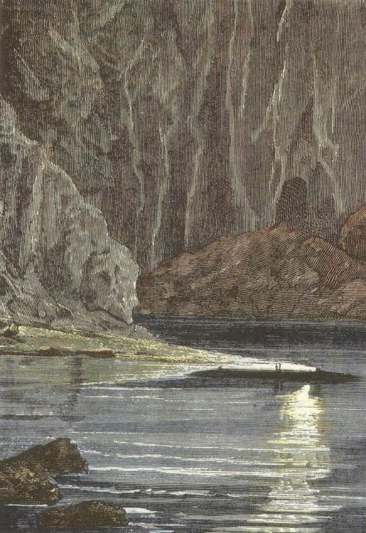 Jules Verne's Underground Sea — Neuville & Riou, 20,000 Leagues 1870