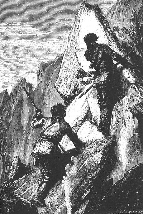 Neuville & Riou: Rocky Cliffs Ascent, Twenty Thousand Leagues Under the Sea