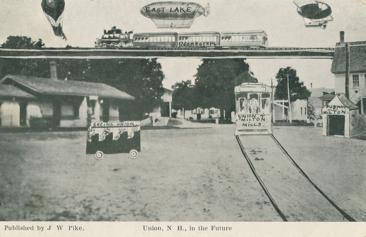 Union, N.H. in the Future – Edwardian Retro-Futurist Fantasy Postcard c.1905