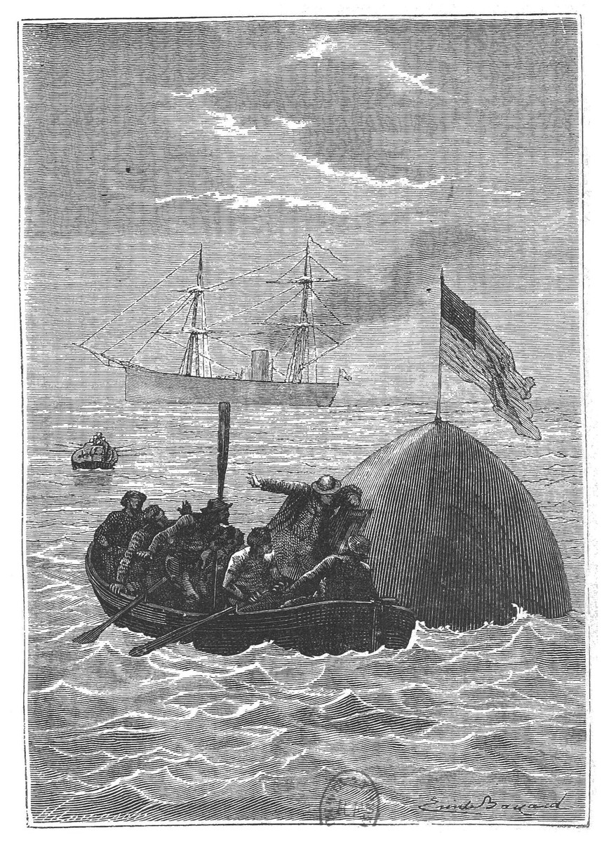 Jules Verne 'Autour de la Lune' — Sailors Discover the Capsule, 1870