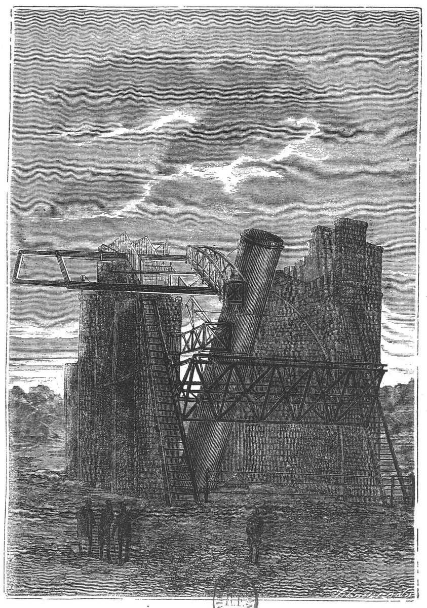 Jules Verne's Giant Space Cannon Construction — Autour de la Lune, c.1870