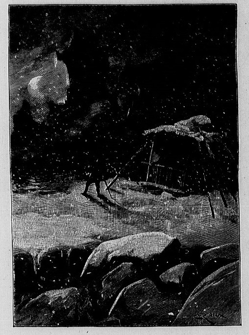 Henrique Alvim Corrêa-Style Storm Scene, Jules Verne's César Cascabel 1890