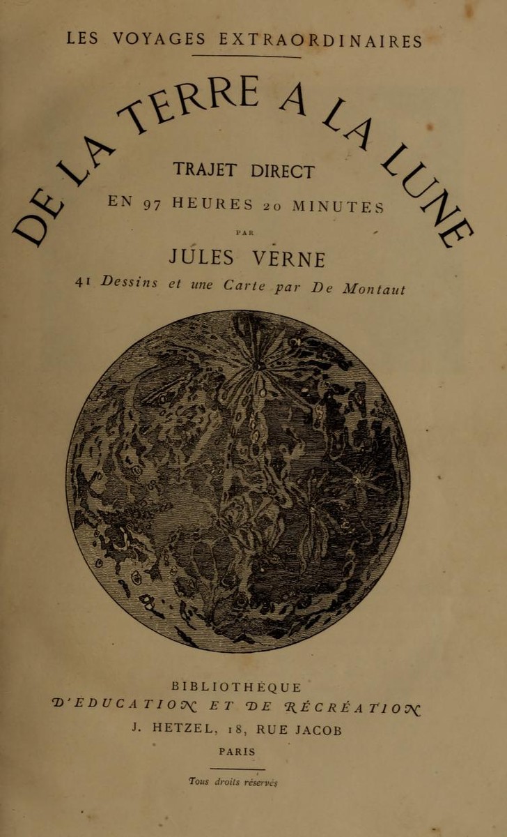 De la Terre à la Lune – Jules Verne Hetzel Title Page, 1865