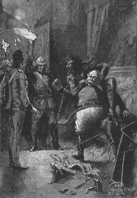 Jules Verne 'Le Chemin de France' Hetzel 1887 — Soldiers Confront Fugitives