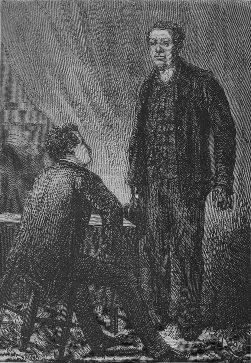 Jules Verne 'Hector Servadac' Giant Figure Encounter, 1877 Engraving