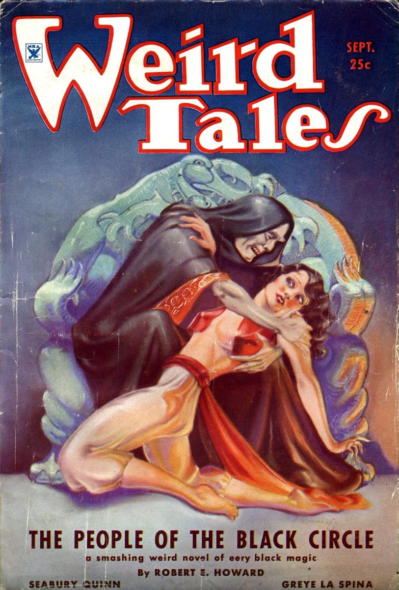 Weird Tales Sept 1934 – Conan's 'People of the Black Circle' Margaret Brundage Cover