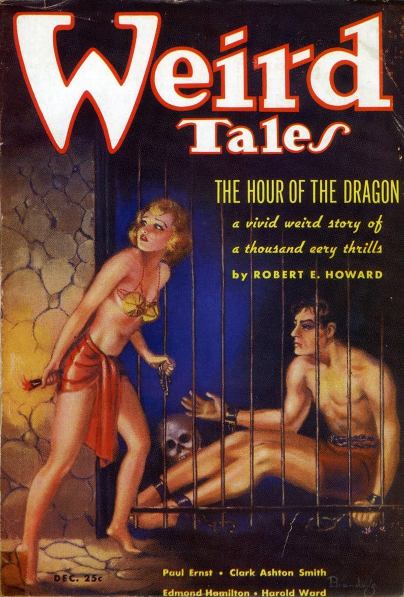 Weird Tales Dec 1935 – Conan in Chains, 'Hour of the Dragon' by Robert E. Howard