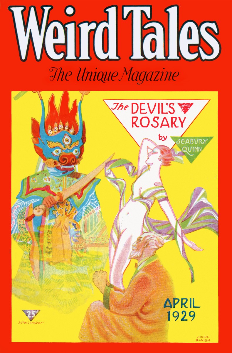 Hugh Rankin's Devil's Rosary Cover, Weird Tales April 1929