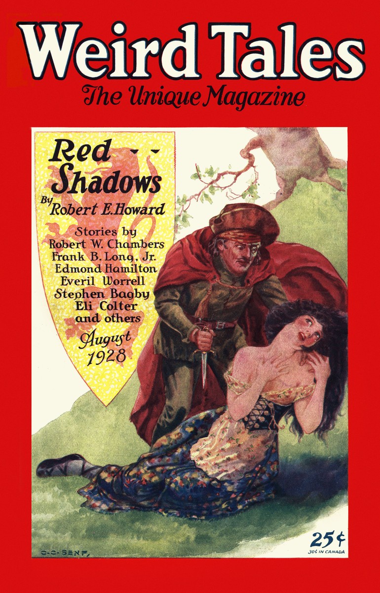 C.C. Senf's 'Red Shadows' Cover — Weird Tales August 1928