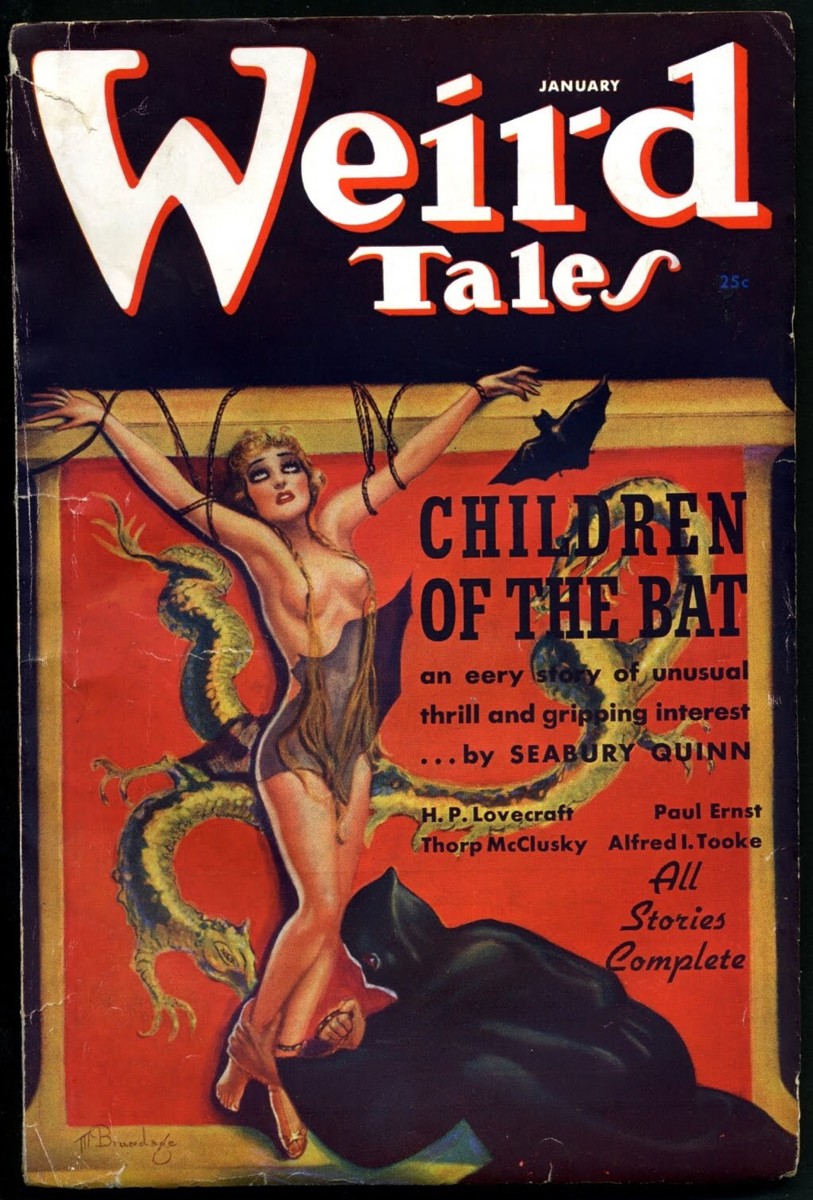 Margaret Brundage's 'Children of the Bat' Weird Tales January Cover