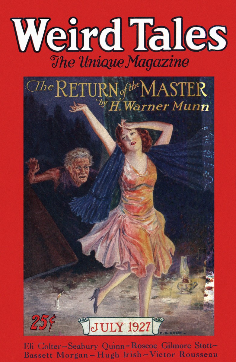 Weird Tales July 1927 – 'Return of the Master' by H. Warner Munn Cover