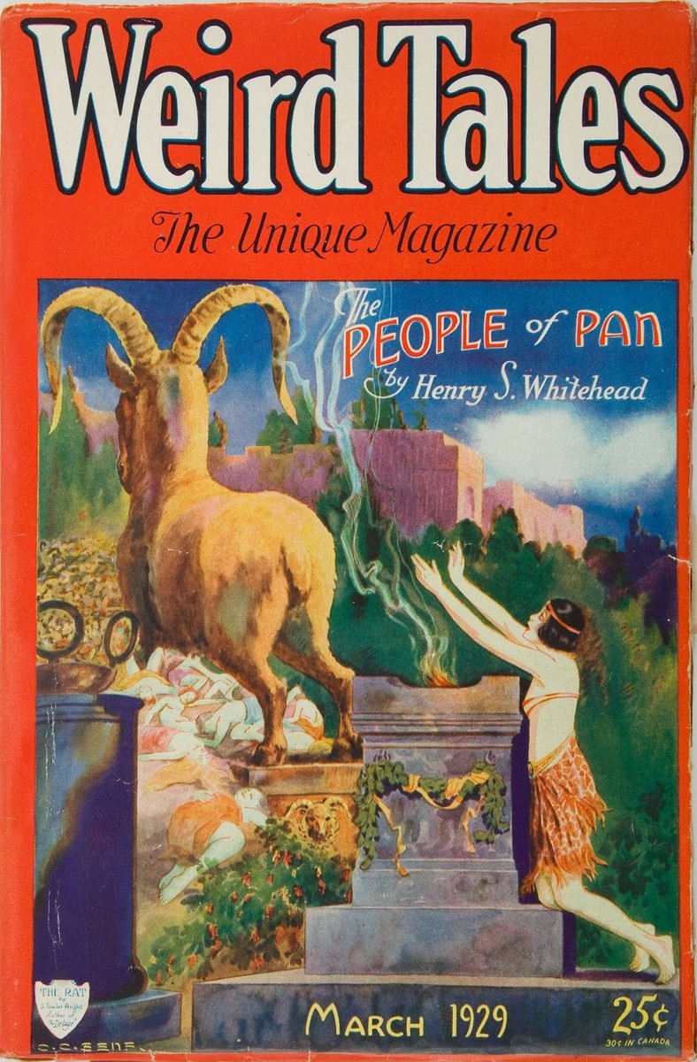 Weird Tales March 1929 – 'The People of Pan' Pagan Ritual Cover