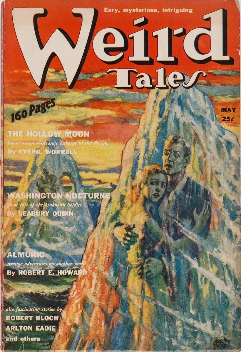 Weird Tales May 1939 — Howard's Almuric Iceberg Horror Cover by Dorey