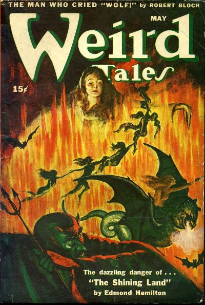 Weird Tales May Issue: 'The Shining Land' Dragon & Witch Sabbath Cover