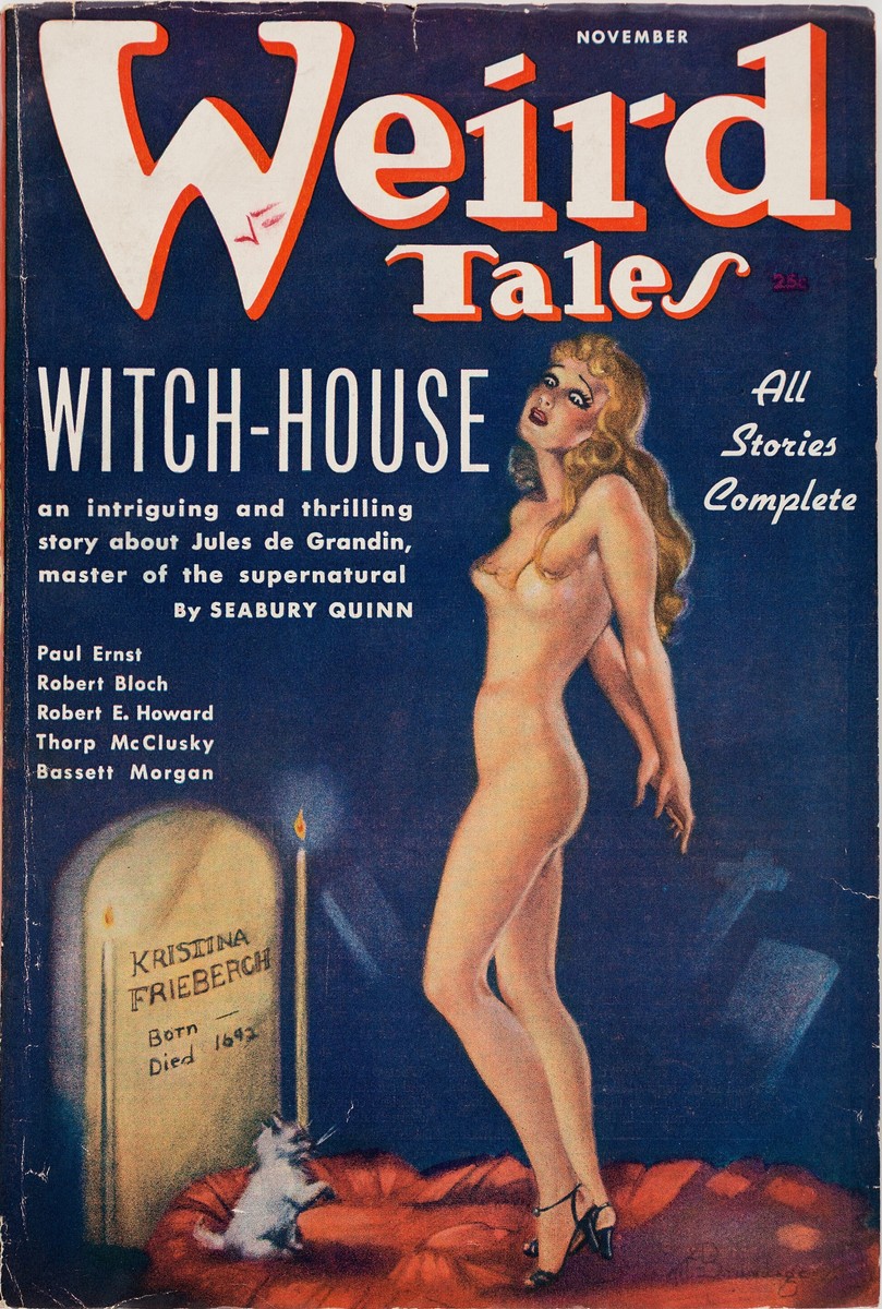 Weird Tales November — 'Witch-House' Seabury Quinn Cover, Rising Specter