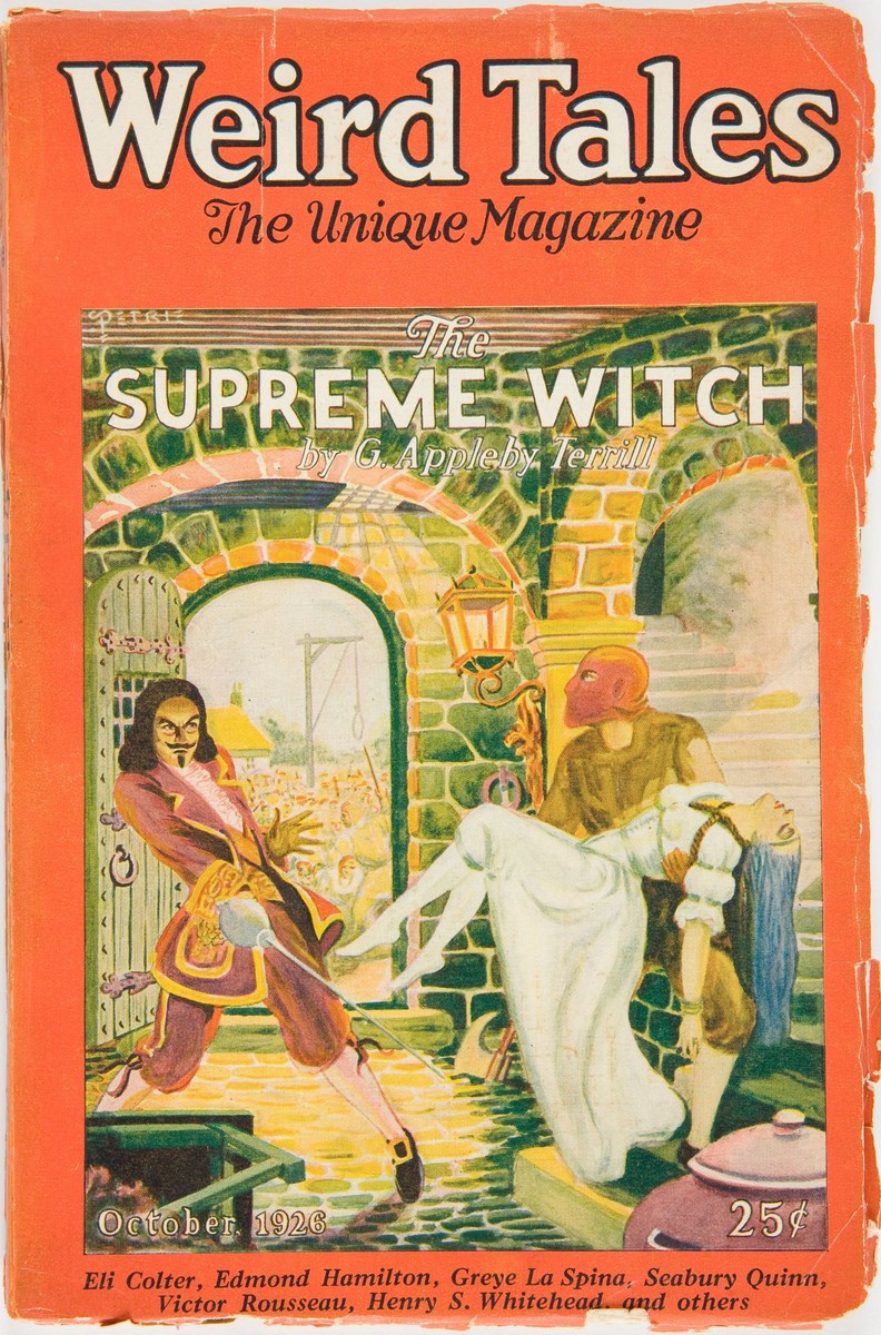 Weird Tales 'The Supreme Witch' Cover, October 1926 — Rescue at the Gallows