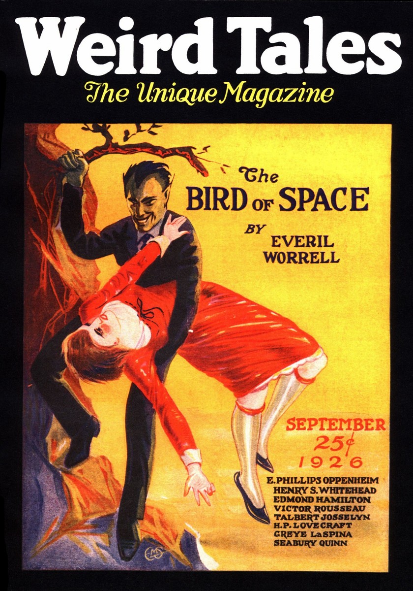 Weird Tales Sept 1926 – 'The Bird of Space' by Everil Worrell Cover