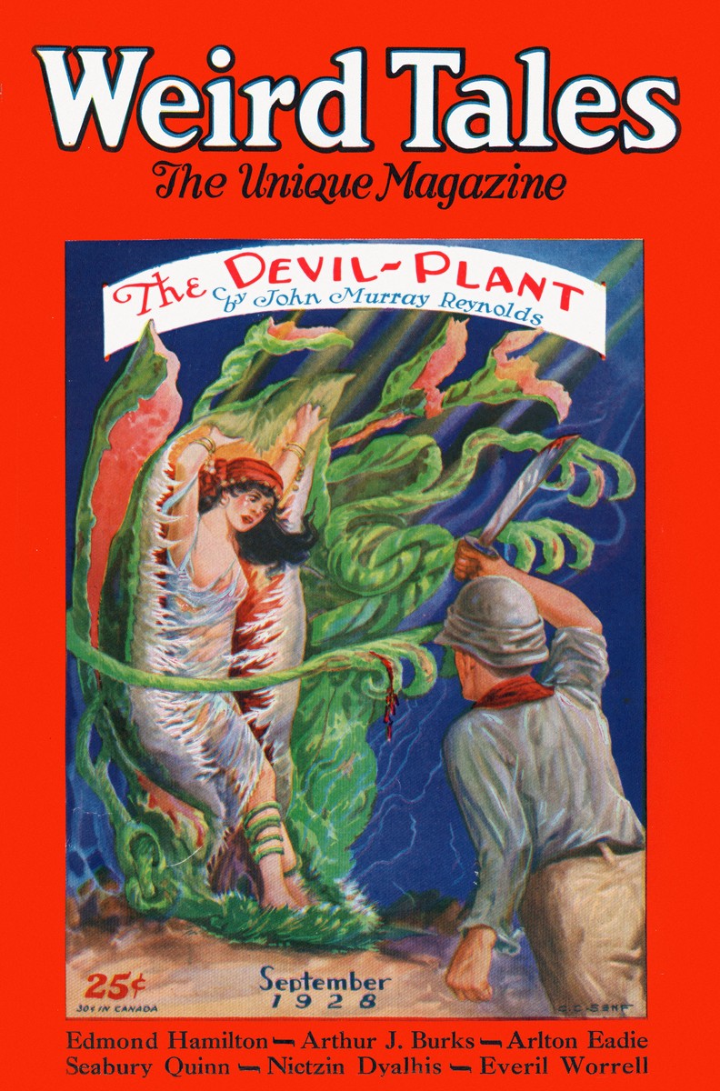 C.C. Senf's 'The Devil-Plant' Weird Tales Cover, September 1928