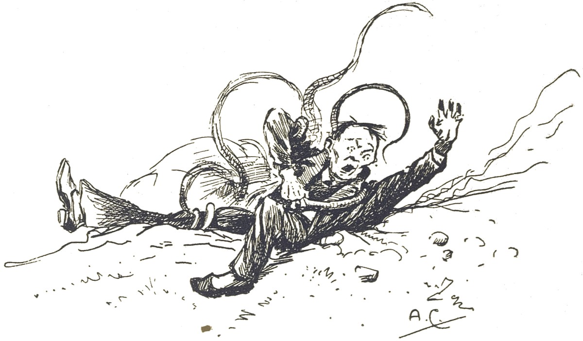 Martian Tentacle Attack — H.G. Wells 'War of the Worlds' 1906 French Edition