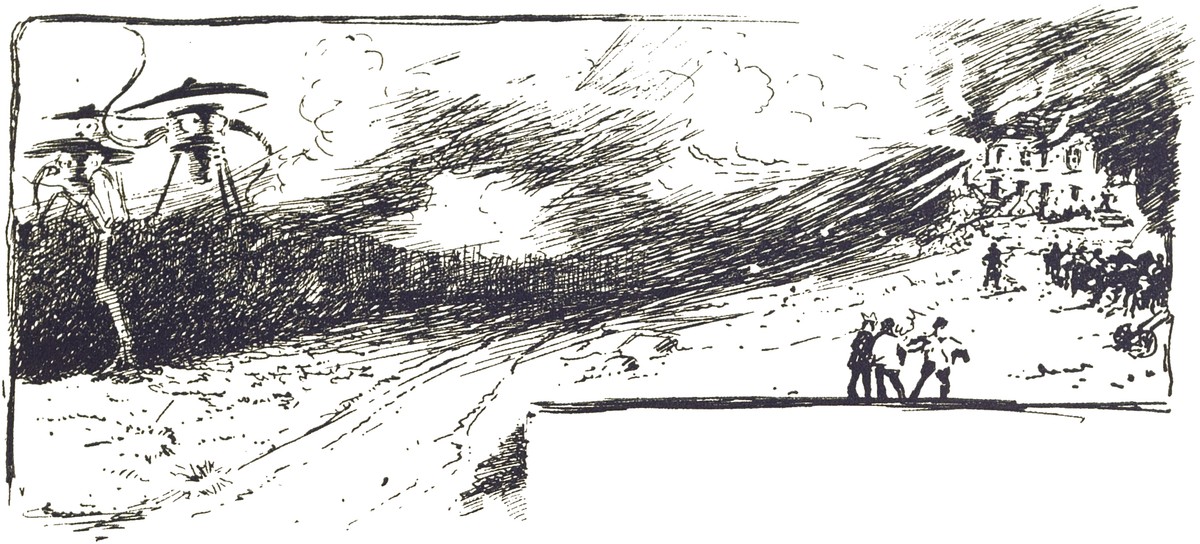 Martian Heat-Ray Devastates England — H.G. Wells War of the Worlds 1906