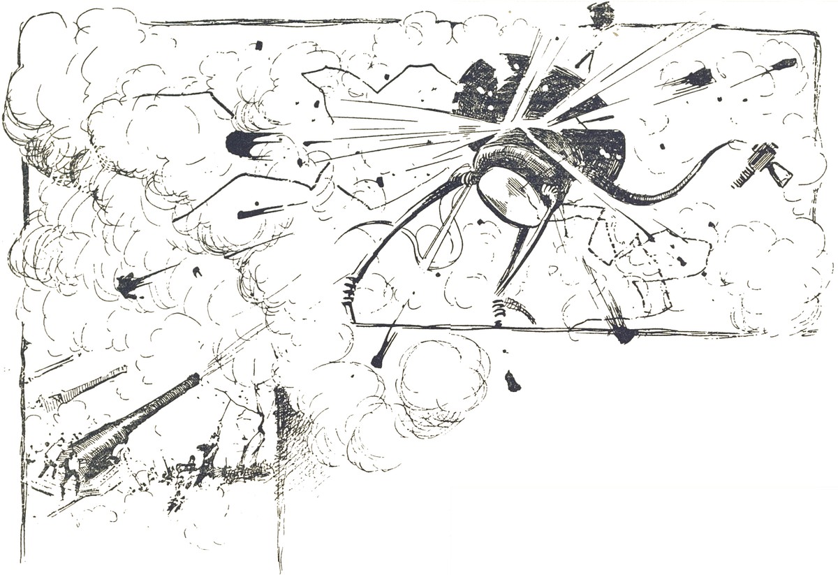 Martian Fighting-Machine Destroyed: H.G. Wells War of the Worlds 1906