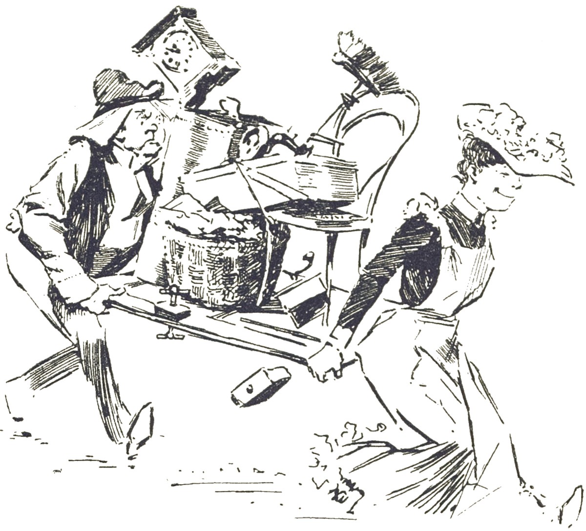 H.G. Wells' War of the Worlds 1906 French Edition — Fleeing Civilians