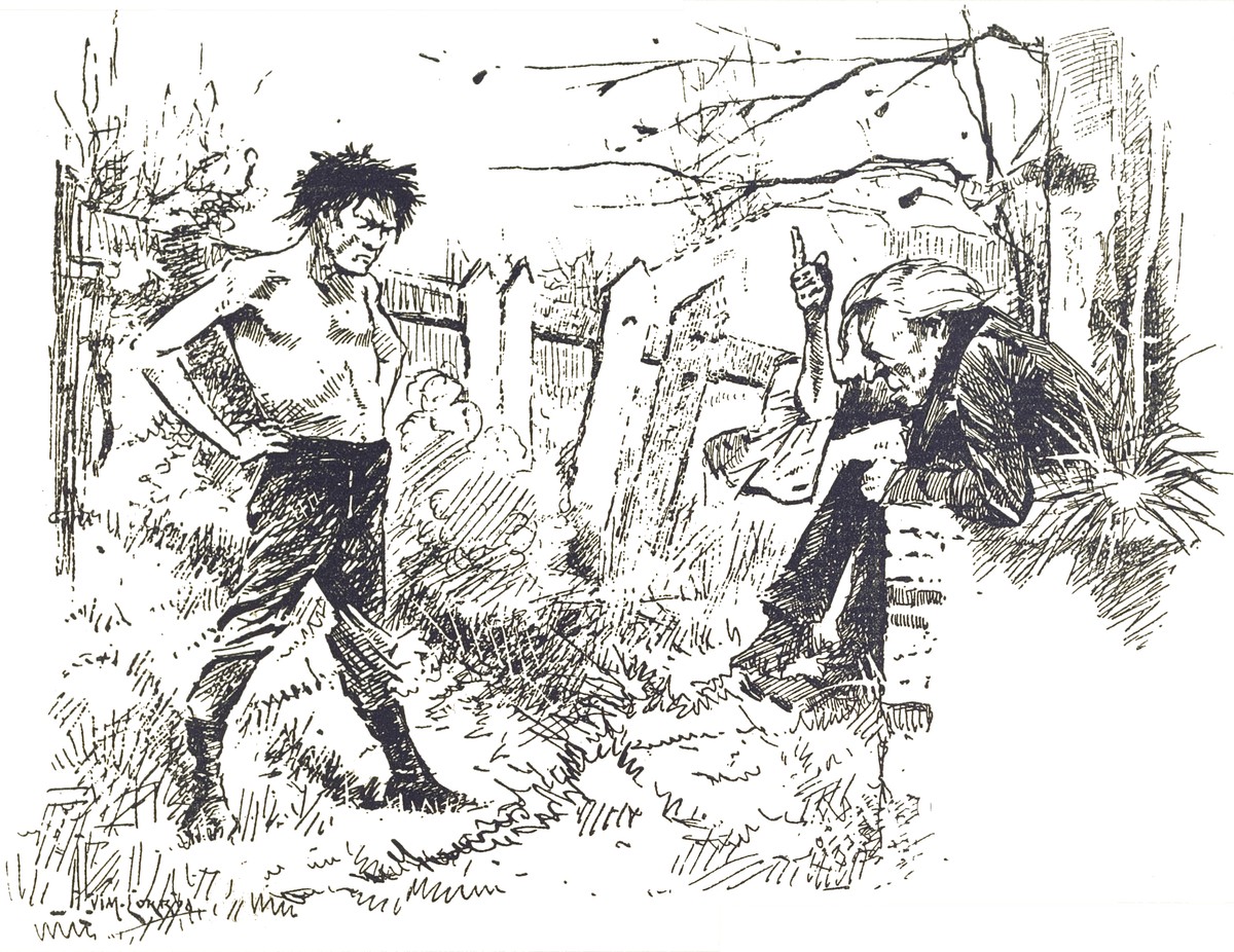 H.G. Wells' War of the Worlds 1906 French Edition — Confrontation Scene