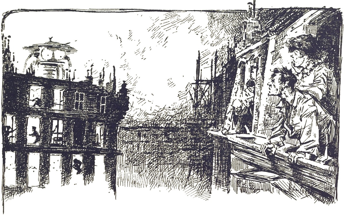 H.G. Wells' War of the Worlds 1906 — Observers Watch London Burn