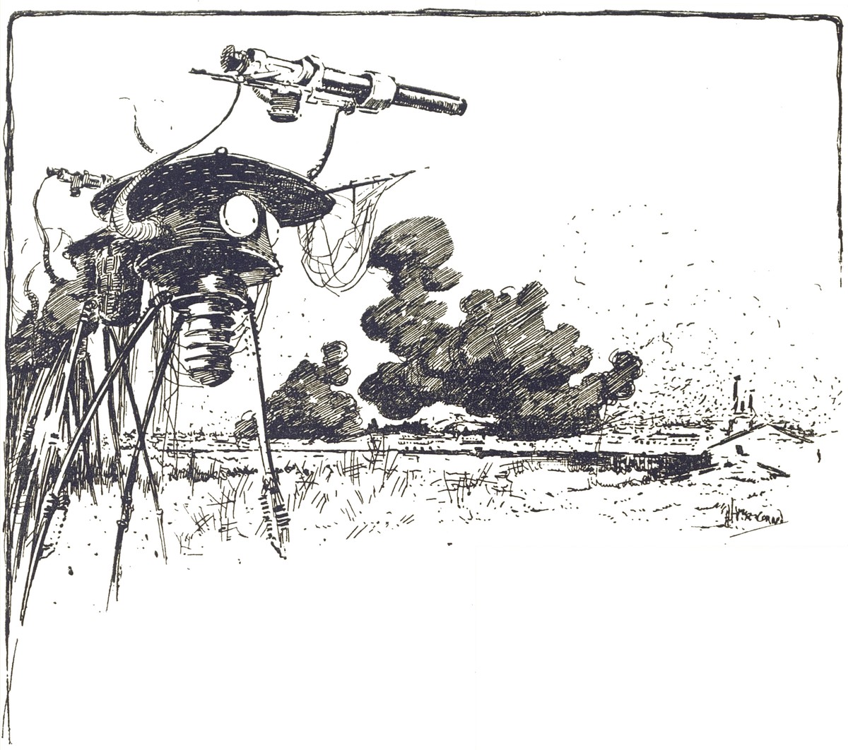 Henrique Alvim Corrêa's Martian Tripod, War of the Worlds 1906